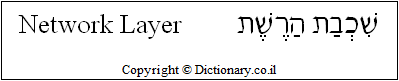 'Network Layer' in Hebrew