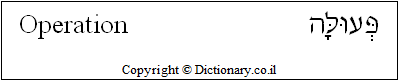 'Operation' in Hebrew