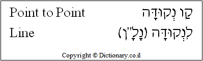 'Point to Point Line' in Hebrew