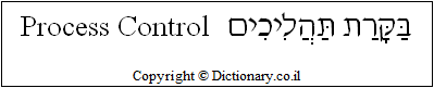 'Process Control' in Hebrew