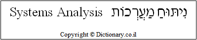 'Systems Analysis' in Hebrew