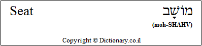 'Seat' in Hebrew