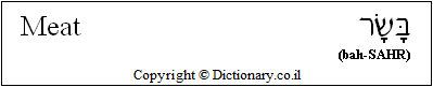 'Meat' in Hebrew