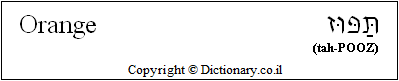 'Orange (Fruit)' in Hebrew
