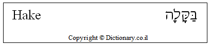 'Hake' in Hebrew