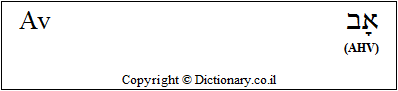 'Av' in Hebrew