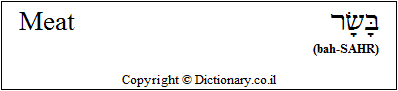 'Meat' in Hebrew