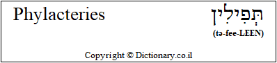 'Phylacteries' in Hebrew