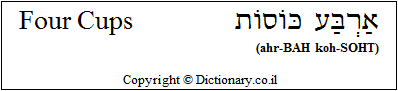 'Four Cups' in Hebrew