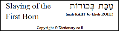 'Slaying of the Firstborn' in Hebrew