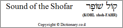 'Sound of the Shofar' in Hebrew