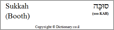 'Sukkah' in Hebrew
