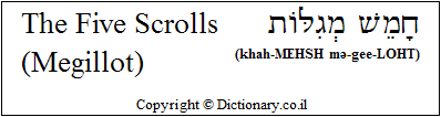 'The Five Scrolls (Megillot)' in Hebrew
