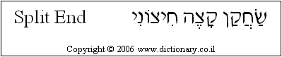 'Split End' in Hebrew