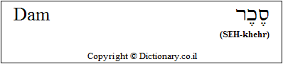 'Dam' in Hebrew