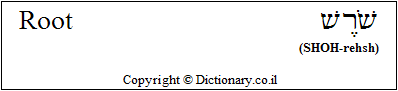 'Root' in Hebrew