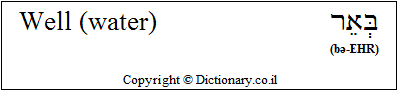 'Well' in Hebrew