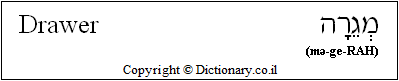 'Drawer' in Hebrew