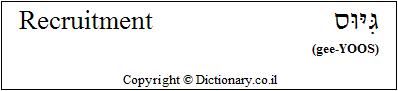 'Recruitment' in Hebrew