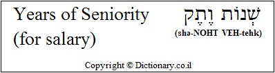 'Years of Seniority' in Hebrew