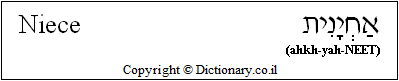 'Niece' in Hebrew