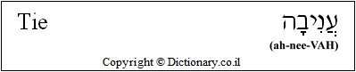 'Tie' in Hebrew