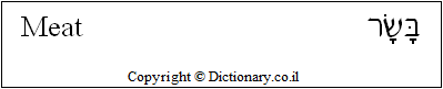 'Meat' in Hebrew