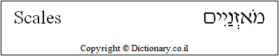 'Scales' in Hebrew