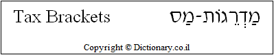 'Tax Brackets' in Hebrew