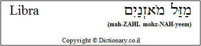 'Libra' in Hebrew