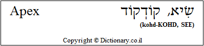 'Apex' in Hebrew