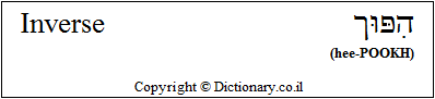 'Inverse' in Hebrew