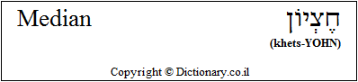 'Median' in Hebrew
