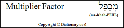 'Multiplier Factor' in Hebrew