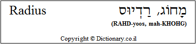 'Radius' in Hebrew
