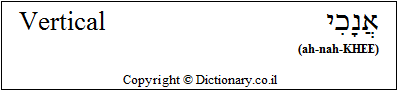 'Vertical' in Hebrew