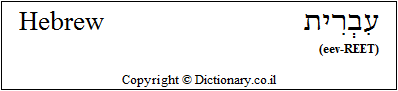 'Hebrew' in Hebrew