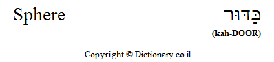 'Sphere' in Hebrew