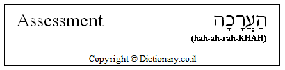 'Assessment' in Hebrew