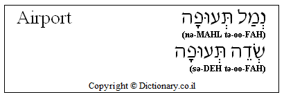 'Airport' in Hebrew