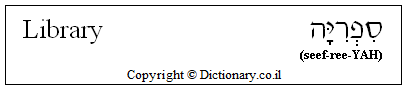 'Library' in Hebrew