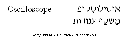 'Oscilloscope' in Hebrew