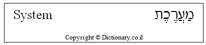 'System' in Hebrew