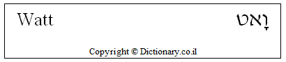 'Watt' in Hebrew