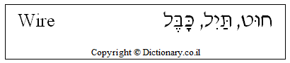 'Wire' in Hebrew