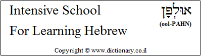 'Intensive School for Hebrew' in Hebrew
