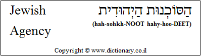 'Jewish Agency' in Hebrew