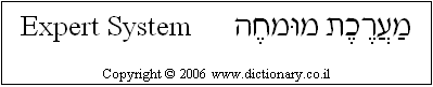 'Expert System' in Hebrew