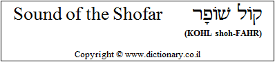 'Sound of the Shofar' in Hebrew