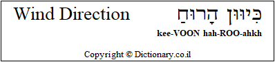 'Wind Direction' in Hebrew 'Wind Direction' in Hebrew